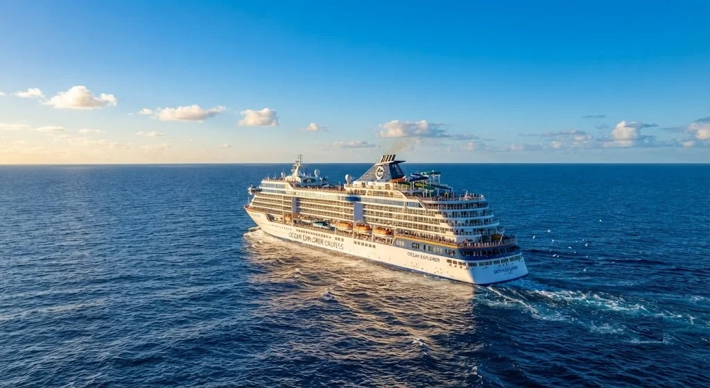 Cruise ship at sea